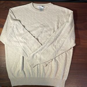 I Levrieri men’s sweater 50 cashmere 50 silk made in Italy Tan men’s XL